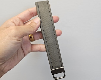 Heavy Duty Grey Key Fob Wristlet Strap