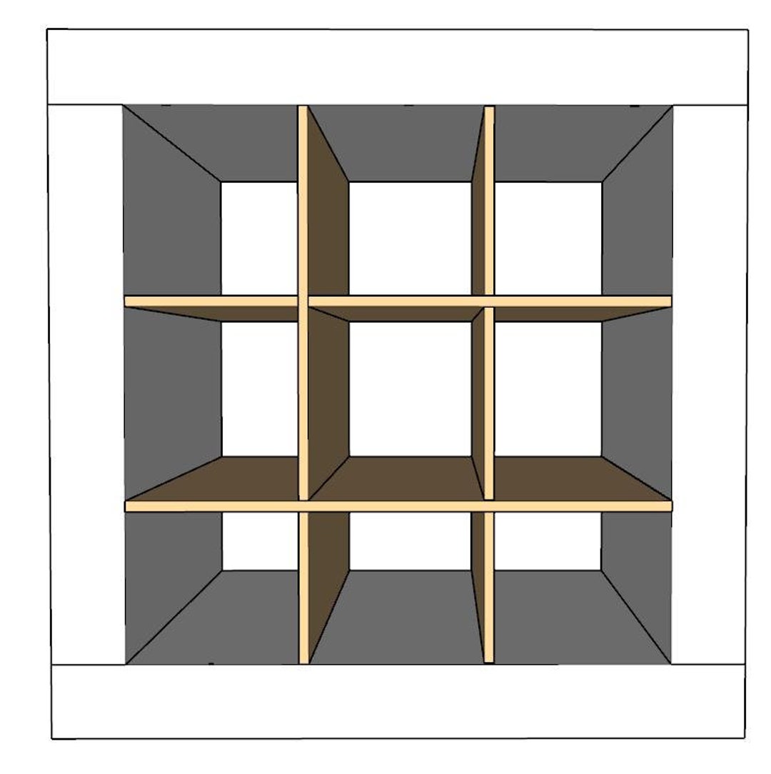 Organizer Kitchen Bedroom Storage Rack Shelving MDF Shelves 9 Cube