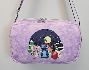 Stitch and Friends Winter Crossbody Sling Bag with Detachable and Adjustable Strap