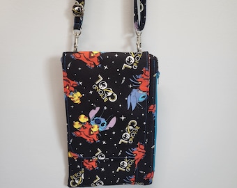 Beyond Cool Stitch In Space Cell Phone Bag Crossbody Purse with Removeable and Adjustable Strap S844