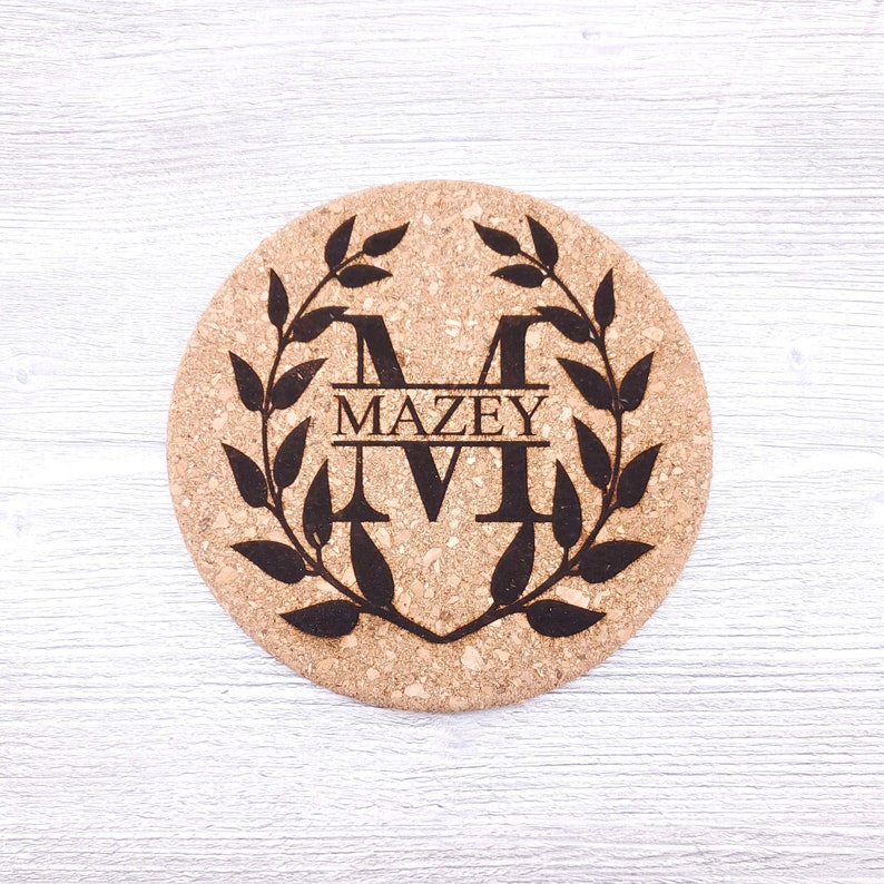 Personalized Cork Trivet Engraved Pot Holder Home Décor Etsy