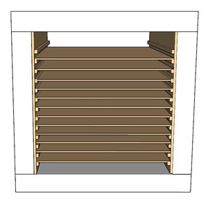 Pull Out Shelf Cube Insert for Cube Storage Shelves / Metal Die Storage / Resin Mold Storage