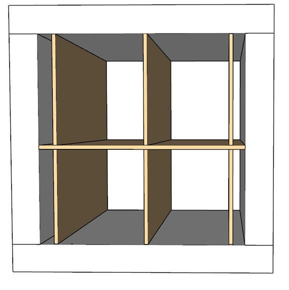 4 Cubby Cube Insert for Cube Storage Shelves / Shoe Rack / Etsy
