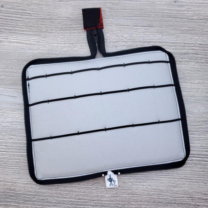 Stitch Marker Organizer Alexander Henry After Dark Red Etsy