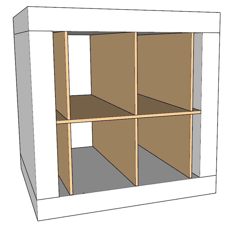 4 Cubby Cube Insert for Cube Storage Shelves / Shoe Rack / Etsy