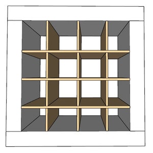16 Cubby Cube Insert for Cube Storage Shelves Wine Rack Cube