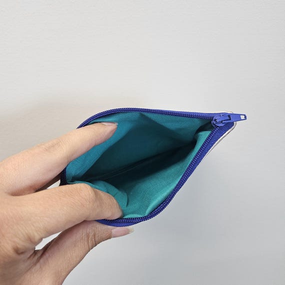 Pochette Matelassée à Fermeture éclair Faite Main - Motif Libellules (multi-couleurs)