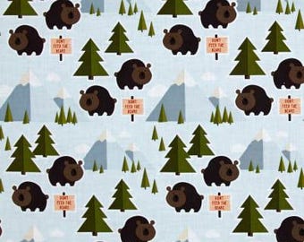 Don't Feed the Bears Quilting Cotton Fabric by Patrick Lose - 15 Yard Bolt