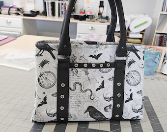 Black Magic Top Handle Trapeze Purse