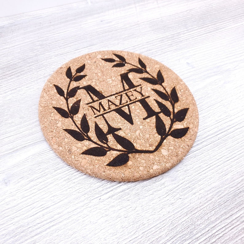 Personalized Cork Trivet Engraved Pot Holder Home Décor Etsy