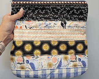 Sun and Moon Patchwork Clutch