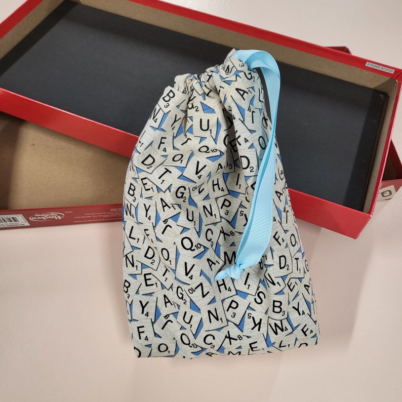 Word Tile Game Drawstring Storage Bag, Gift Bag S752 image 10
