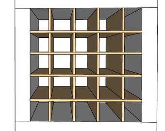 25 Cubby Cube Insert: MDF Cube Organizer Divider