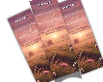 Psalm Digital Bookmark - The Lord is My Shepherd – Psalm 23:1 - Digital Scripture Printable