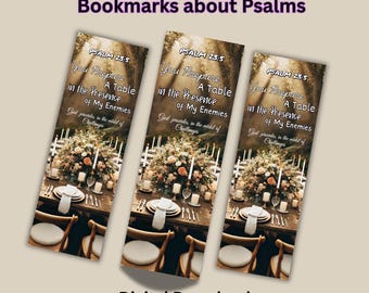 Psalm Digital Bookmark – Psalm 23:5 Digital Scripture Printable