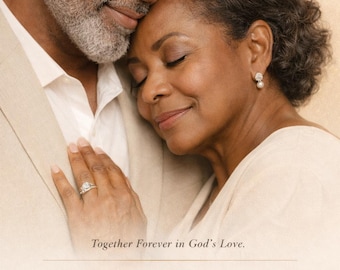 Custom Christian Memorial Portrait | Personalized Heirloom Tribute | Faith Anniversary or Funeral Grace Portrait Digital Download