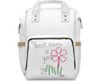 Beste Mama sind Sie Blumen Illustration Windel Rucksack, neue Mutter Geschenk