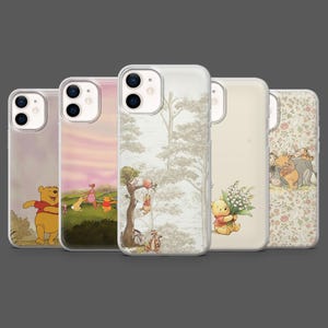 Winnie the Pooh Phone Case Piglet Disney Cover for iPhone 17Pro, 16, 15, 14, 13,12, Samsung S25, S24, S23Fe, S22, A16,A26,A56, Pixel 10,9