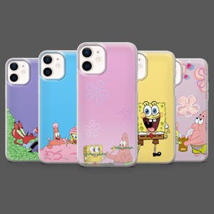 Sponge Bob Phone Case Patrick Mr.Krabs Pattern Cover for iPhone 17, 16, 15, 14, 13,12, Samsung S25, S24, S23Fe, S22, A16,A26,A56, Pixel 10,9