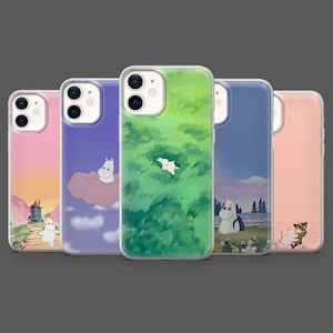Moomin Phone Case Finnish Troll Snufkin Cover for iPhone 17Pro, 16, 15, 14, 13,12, Samsung S25, S24, S23Fe, S22, A16, A26, A56, Pixel 10, 9