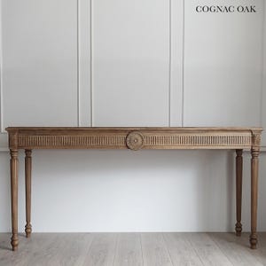 Large desk table, console table,console table radiator, oak console, desk oak, rustic table, desk table top wood,rustic curved console table