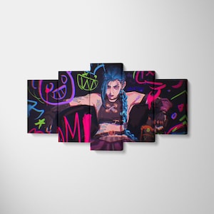 Jinx Canvas Print: League of Legends Arcane TV Show Framed Art