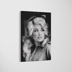 Dolly Parton Retro Canvas Print: Iconic Country Music Photography, Framed Art