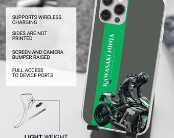 Kawasaki Motorcycle Phone Case Ninja H2 ZX-6R Sport Bike Cover for