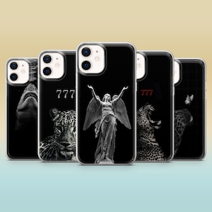 Angel Number Phone Case, Dark Angelic Cover for iPhone 17Pro, 16, 15, 14, 13, 12, Samsung S25, S24, S23Fe, S22, A16, A26, A56, Pixel 10, 9Pr