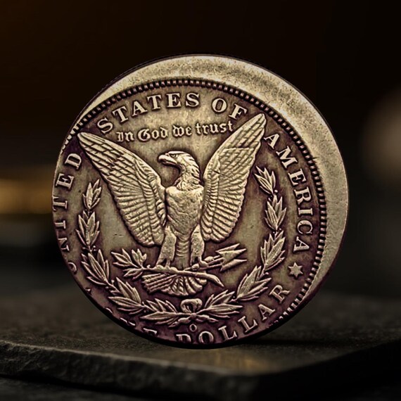 1884年製 モルガン・ダラー オフセンター シルバーメッキ 記念コイン