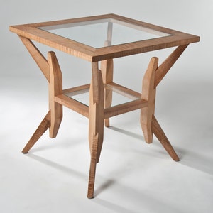 Stanstead end table in curly maple