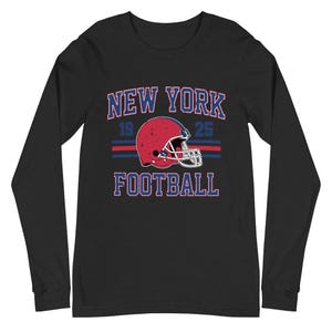 Giants Long Sleeve T-shirt, Distressed Vintage Football Tee, New York Giants, Game Day Shirt