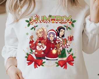 Kpop Anime Girl Christmas PNG: Festive Holiday Clipart (Digital Download)