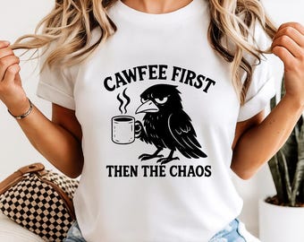 Cawfee Crow SVG PNG - Sarkastisches Kaffeeliebhaber Design (Digitaler Download)