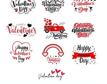 Valentine's Day PNG Bundle | Love Quotes & Heart Clipart (Digital Download)