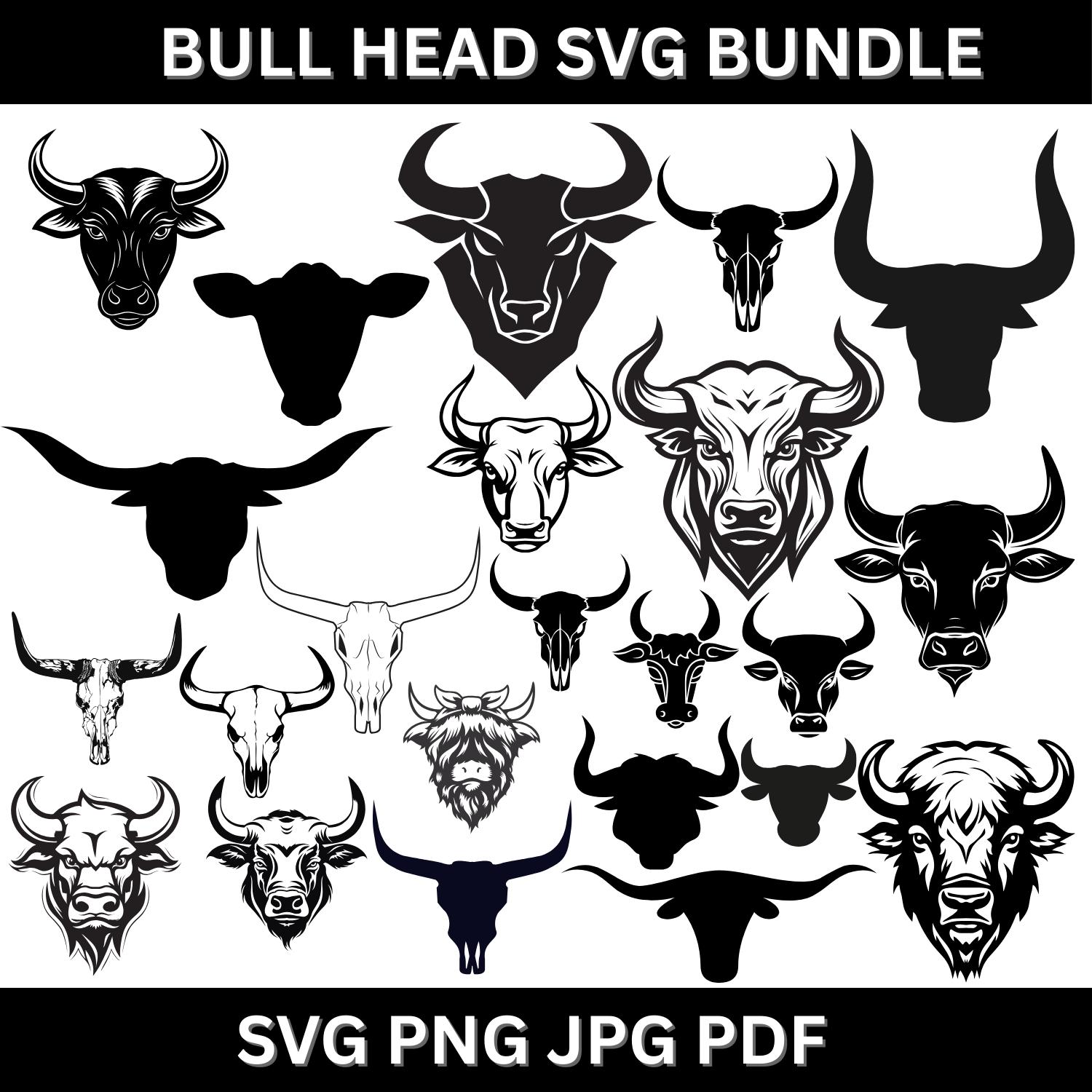 Bull skull clipart - Etsy México, image size:1500x1500