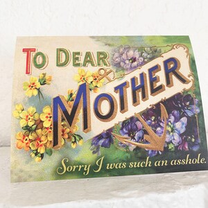Funny Mother&#39;s Day Card: Vintage Style Dear Mother Greeting
