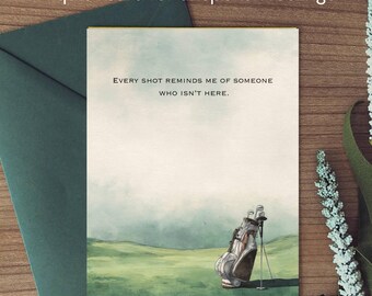 Minimalist Golf Art Print | Lonely Love Quote (Digital Download 5x7in JPGs)