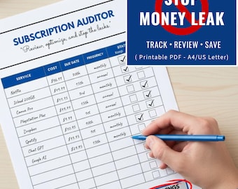 Subscription Tracker Printable | Recurring Bill Auditor (A4 & Letter)