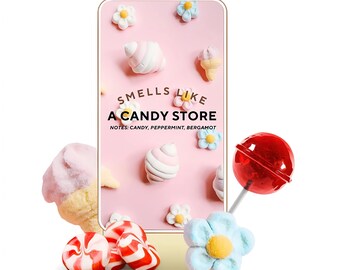 parfum de bonbon fantaisiste - parfum solide sans alcool, base de parfum parfaite | Adapté aux voyages