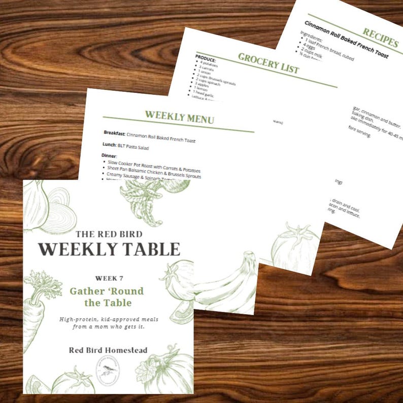 The Red Bird Weekly Table - Week 7 | Gather 'round the Table - Etsy
