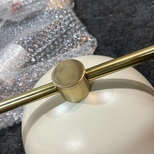 Mid Century Modern Linear Chandelier Light: Luxury 4-Light Brass Linear Pendant Light Fixtures for Living Room image 10