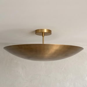 Handcrafted Brass Dome Chandelier: Mid Century Modern Sputnik Light | Handmade Mid Century Style Brass Pendant Hanging Light | Pendelleuchte