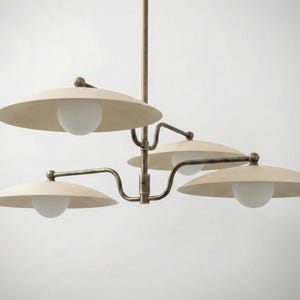 Mid Century modern Chandelier | Handcrafted Brass Pendant Light, Antique chandelier, Pendelleuchte, Sputnik chandelier, Unique Chandelier