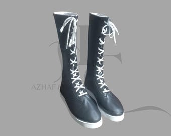 Men Wrestling Long Boots | Real leather Boots | Tall Boots With Rubber Sole | Lace Up Boots | Goatskin Leather Wrestling Boots | Boots
