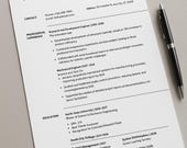 ATS Friendly CV Template | Professional Resume | Simple & Clean Design | Easy to Edit in Canva