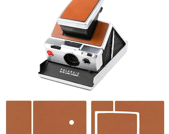 Funda de piel color canela de primera calidad para Polaroid SX-70 680/690SLR