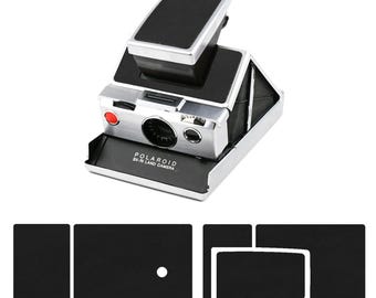 Funda de piel sintética lisa negra de primera calidad para Polaroid SX-70 680/690SLR