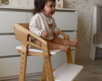 Wooden  growing chair for kids-kids High chair-adjustable kids chair-counter height chair-desk chair-dine chair