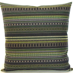 Lumbar Pillow Cover Green Brown Stripe Upholstery Fabric Decorative Oblong Throw Pillow Cushion Cover Modern Decor Furnishings